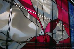Red and white glass panel at Corning Museum of Glass.jpg
