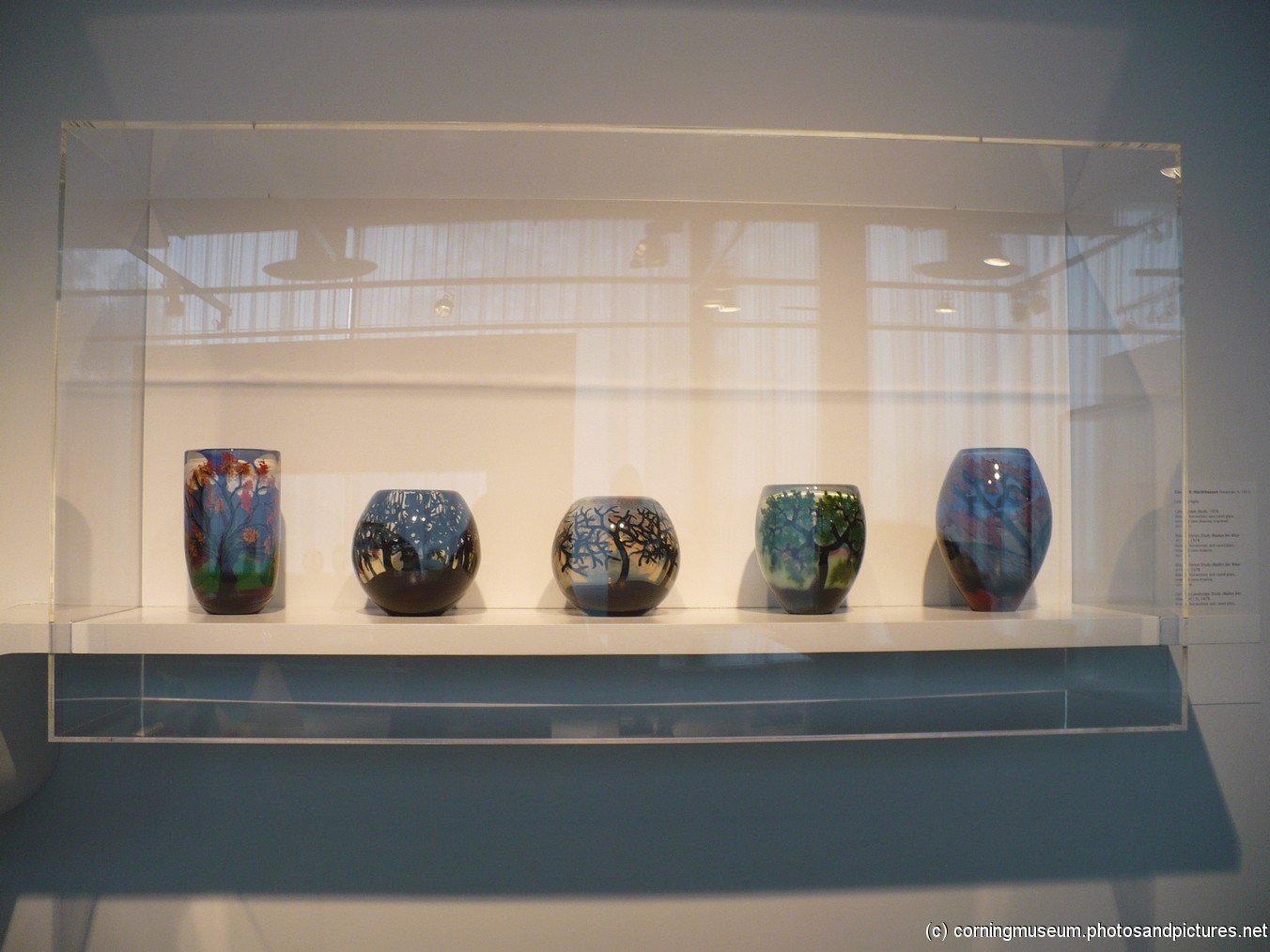 Glass art vases at Corning Glass Museum.jpg

