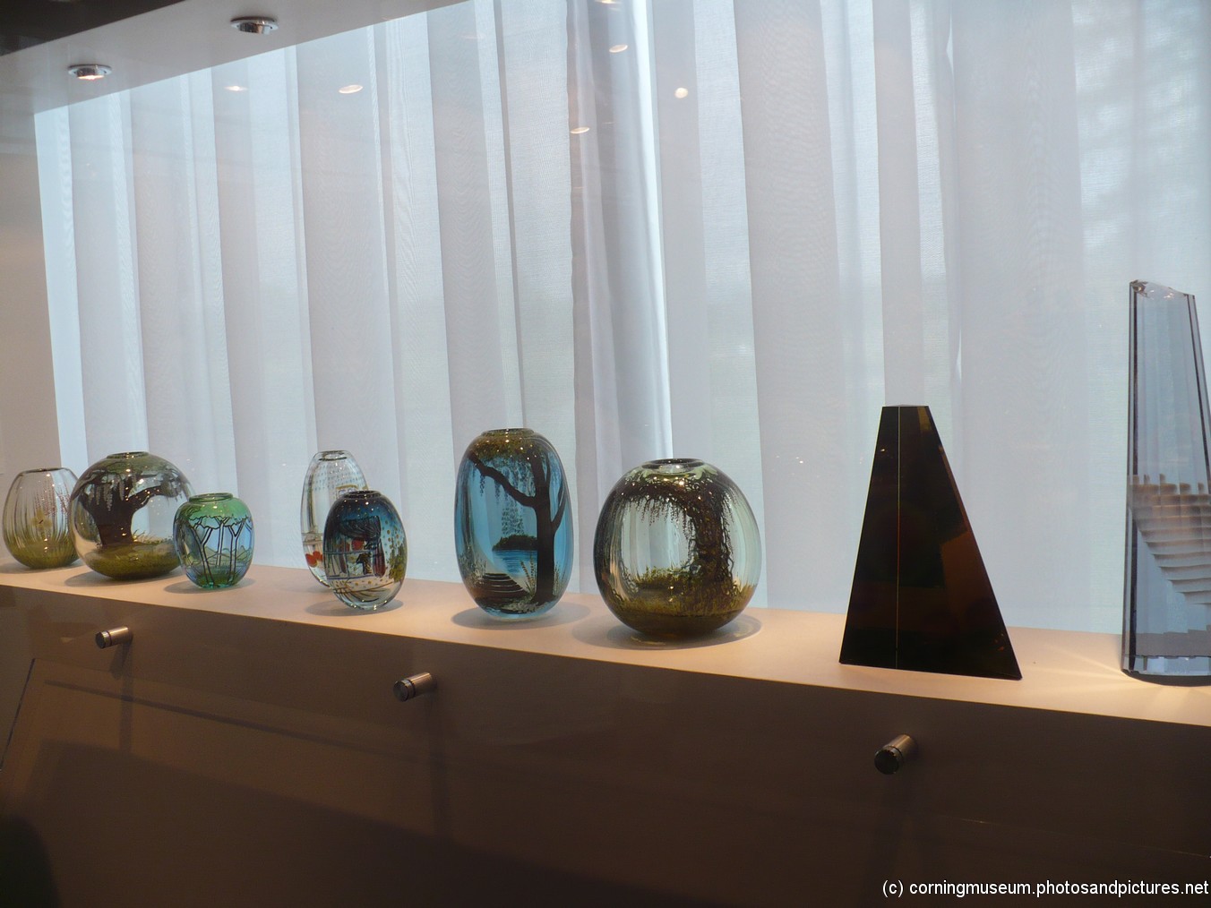 Various glass art pieces at Corning Glass Museum.jpg

