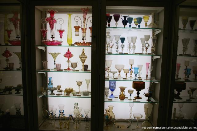Glassware inside the Jerome and Lucille Strauss Study Gallery at Corning Museum of Glass.jpg
