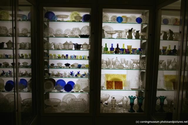 Glass plates and cups inside Jerome and Lucille Strauss Study Gallery at Corning Museum of Glass.jpg
