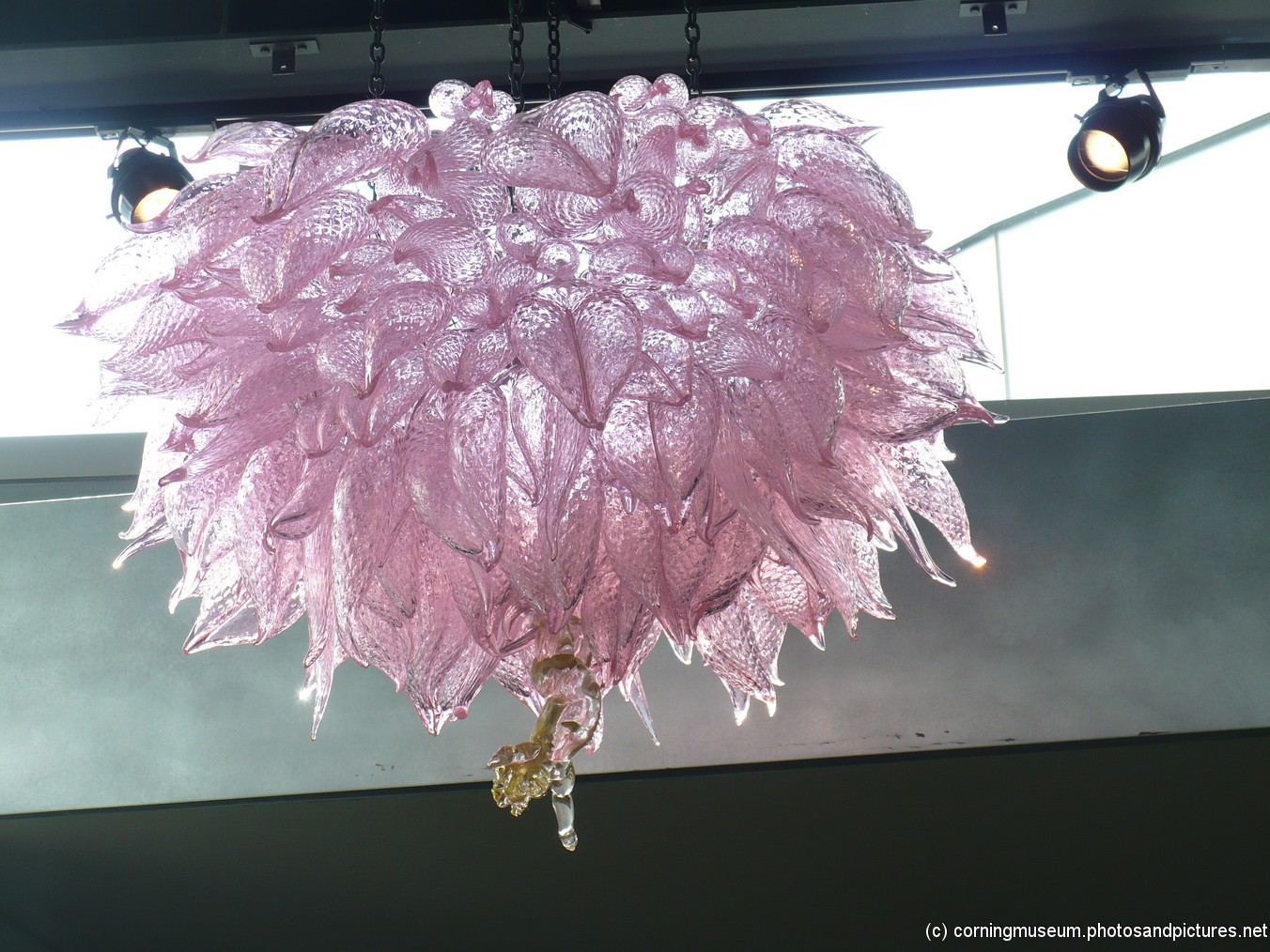 Pink hanging glass art at Corning Museum of Glass.jpg
