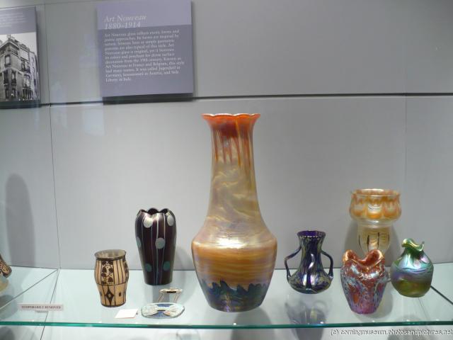 Art Nouveau glass art at International Studio glass art works at Corning Museum of Glass.jpg
